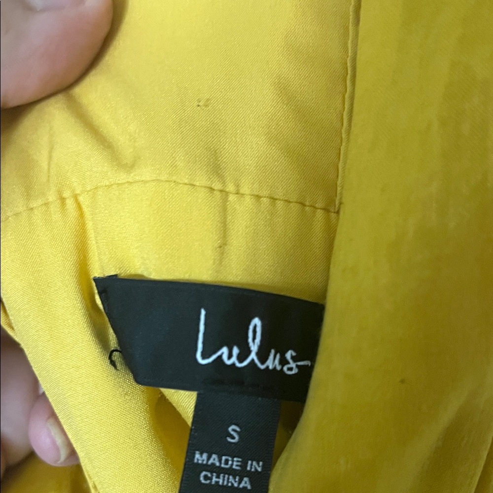 Lulu's Mustard Yellow V-Neck Tiered Maxi Dress - Picture 3 of 4